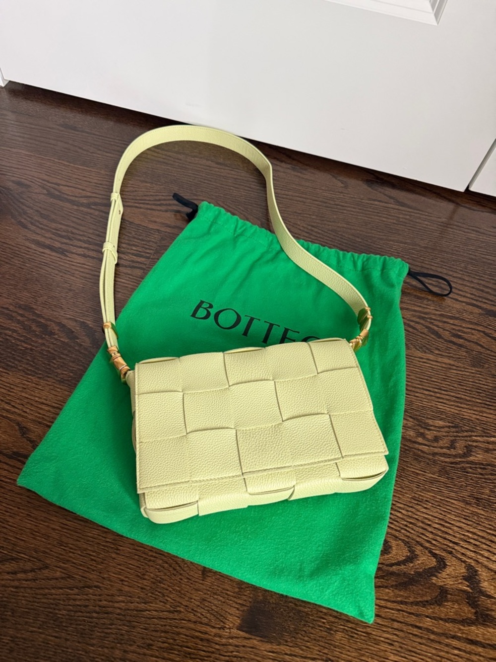 Bottega Veneta
The Cassette Intreccio Leather Crossbody Bag